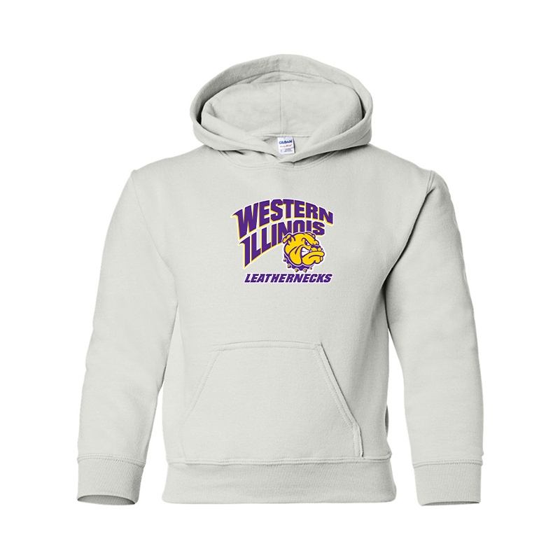 Youth Western Illinois Leathernecks Gildan Heavy Blend  Hooded Sweatshirt